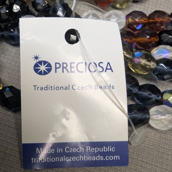 3 Multicolor Pebblestone 8mm Bead Strands- 1/4 Mass NEW - Picture 2 of 4